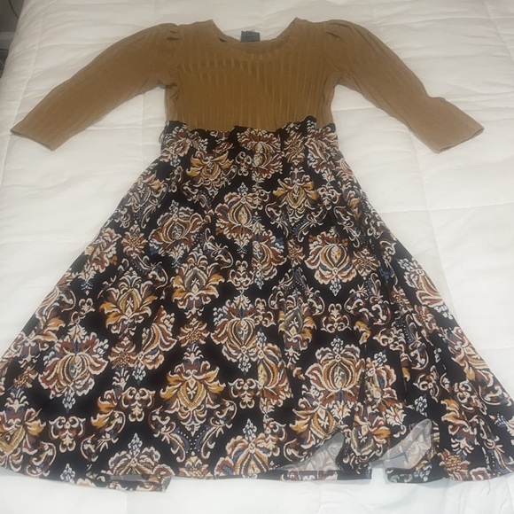 Rabbit Rabbit Rabbit Designs vintagee 3/4 length sleeved midi dress size 6 EUC! - Picture 2 of 6